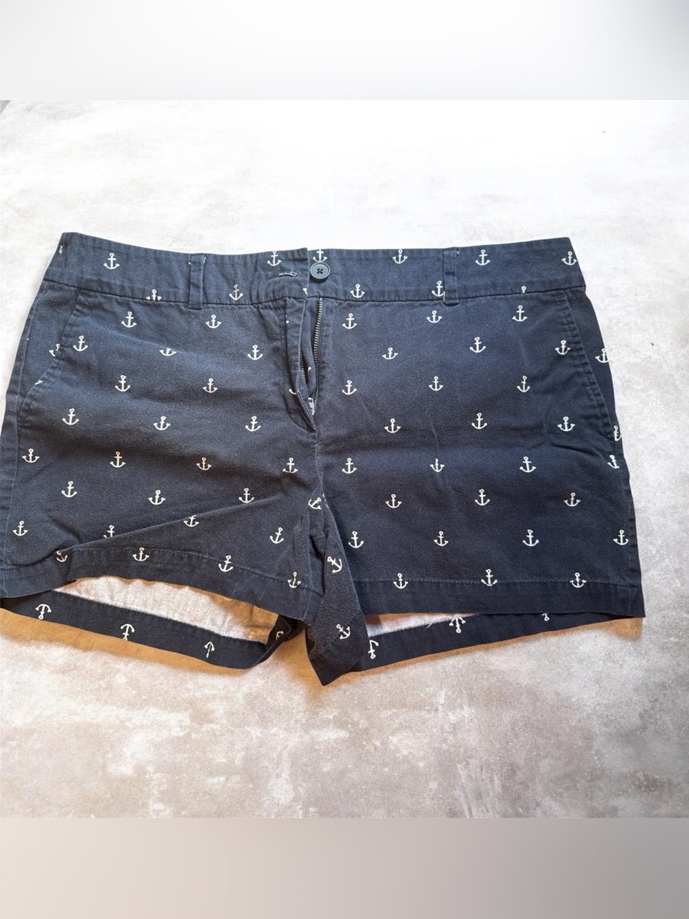 LOFT Navy Blue Anchor Print Women's Shorts